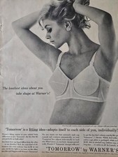 1961 Womens Warner's  Tomorrow Bra Adapts itself to each side of you Vintage ad  picture