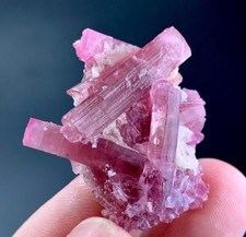 53 Carat Pink Tourmaline Crystal With Quartz Specimen From Afghanistan picture