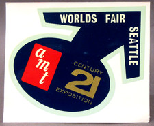 rare AMT Model Kit water slide decal from 1962 WORLDS FAIR Century 21 Seattle picture