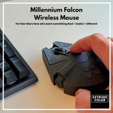 Millennium Falcon Wireless Mouse: Star Wars Desk Mac/PC | Imperial Grey Fan Inso picture