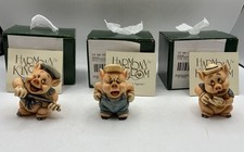 VTG Disney Harmony Kingdom 3 Pigs Complete Set With Box-Mint Condition picture