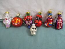 Vintage 7  small glass Halloween ornaments picture