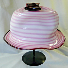 Vintage 1993 Brian Brenno Signed Blown Art Glass with Metal Stand picture