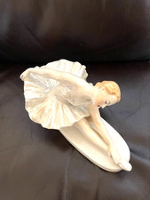 DYING SWAN  BY SYCHEV  PORCELAIN  BALLERINA  FIGURINE   STATUETTE    VINTAGE picture