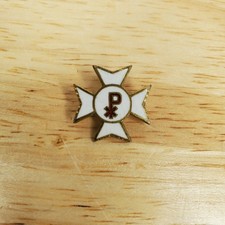 Vintage Dames of Malta Maltese Cross Enamel Lapel Pin picture