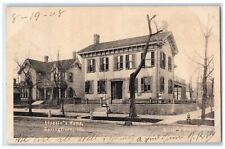 1908 Lincoln's Home Building Dirt Road Door Entry Springfield Illinois Postcard picture