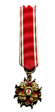 Russian Imperial Order of St Stanislaus Miniature Medal Gilt Enamel 18mm picture