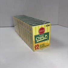 Vintage Prang Hygieia Yellow 31-144Y Dustless Chalk 12 Boxes 144 Total Pcs  picture