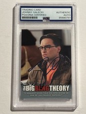 JOHNNY GALECKI SIGNED AUTO RC 2012 Cryptozoic The Big Bang Theory #15 PSA picture