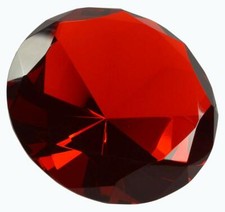 3'' / 80mm Glass Diamond Shaped Paperweight Home Office Wedding Decoration Gift picture