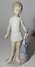 Vintage Zaphir Spain Porcelain Figurine Girl Tennis Player 8
