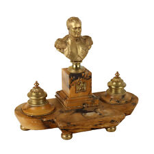 Inkwell in Yellow Marble and Gilded Bronze Italy XIX Century picture