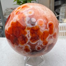940G Natural red stripe agate sphere Crystal Ball Madagascar mineral picture