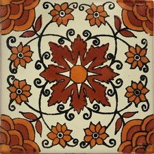 Fine Crafts Imports 2x2 36 pcs Mori Talavera Mexican Tile picture