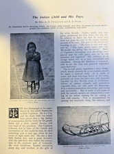 1898 Native American Children and Theri Toys illustrated picture