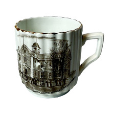 Great Fire of Norway MAINE ME ANTIQUE SOUVENIR CHINA CUP MUG  picture