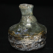 Ancient Roman Glass Medicine Bottle Circa 5th Century AD picture