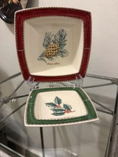 Vintage & New Wedgwood Sarah’s Garden Christmas Candy Trinket Dishes  Set of 2 picture