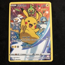 Pikachu SWSH020 Black Star Promo Holo Sword And Shield Pokemon Card picture