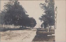 Round Pond Maine Dirt Road 1908 RPPC Photo Postcard picture