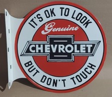 Chevrolet Porcelain Enamel Sign  19.5 x 17 Inches 2 Sided picture