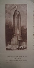 1930s-40s Empire State Building MENU Observatory DECO picture