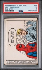 1966 Donruss Marvel Superhero #34 PSA 1 • Spiderman Rookie • Freshly Graded 📈🔥 picture