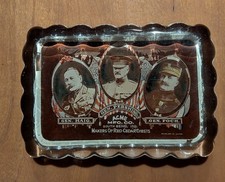 WWI ACME MFG GENERAL PERSHING HAIG FOCH GLASS PAPERWEIGHT picture