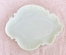 Late 19th Century Victorian Milk Glass Dressing Tray Has R on Back / Old Pyrex? picture