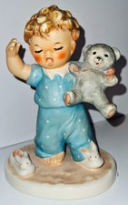 Goebel Charlot BYJ 11  Sleepyhead (boy with teddy)  TMK 5 (Last Bee) c1973 picture