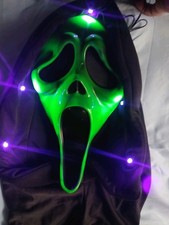Ghost Face Scream Blacklight Mask Green Fun World 2026 BNWT picture