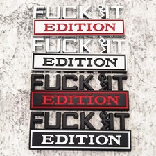 2 PC fuck-it edition  for universal 3d edition emblems side tailgate truck picture