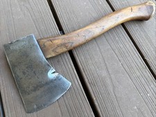 Rare Antique Craftsman Sing-Song Logo Hatchet Original Handle Axe 13” picture