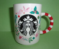 Starbucks Mug Candy Cane Handle Christmas Holiday Used 12 oz  picture