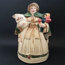 Leslie Cope Market Lady Cookie Jar No 197 / 500 Hand Painted Ceramic Signed 1991 picture