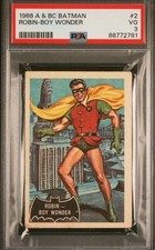 1966 A&BC Batman Robin Boy Wonder #2 PSA 3 VG Vintage Trading Card picture
