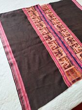 antique amazing Peruvian blanket Andean alpaca wool hand woven textile item912 picture
