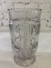 Antique Celery Vase US GLASS c1891. Feather Plume & Block. Excellent Condition. picture