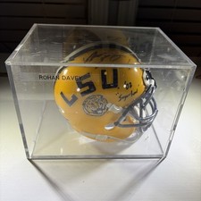 Rare LSU Mini Helmet Rohan Davey Autographed Mini Helmet LSU - Tristar Authentic picture