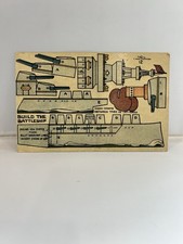 1914 Vintage Paper Postcard “Build Your Own Battleship” By J. Alan Fletcher picture
