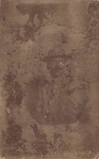 RPPC Man in Uniform Soldier Military Jacket Cap Coat Old Photo Vtg Postcard I37 picture