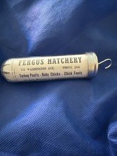Vintage FERGUS Hatchery FERGUS Falls,Minn.Keep Eggs Cool Glass Advertising picture