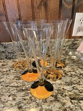 Hand Blown Murano Glass Flutes Designed By Carlo Moretti picture