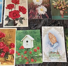 Lot of 28 Vintage Get Well Ephemera Cards Beautiful Scrapbooking Greetings Paper picture