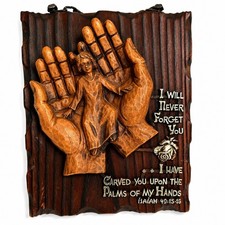 Vintage W.G. Kauders Isaiah 49:15-16 Religious Wall Plaque Germany picture