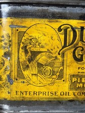 Antique RARE Enterprise Oil Pierce Arrow Duplex 3 Lb Grease Oil Can Buffalo NY picture