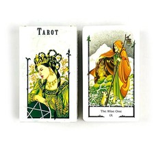 Mystic Green Tarot Deck 78 Cards Wise One Art Divination Game English picture