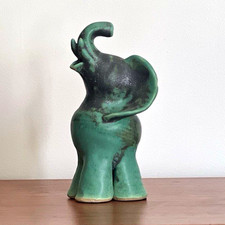 Handmade Studio Pottery Elephant Sculpture 8