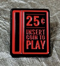 Retro Arcade Game Coin Slot Enamel Pin Nostalgic -Brand New Custom picture