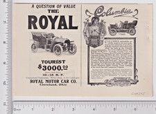 Original antique 1905 Royal & Columbia automobile car magazine print ads #432 picture